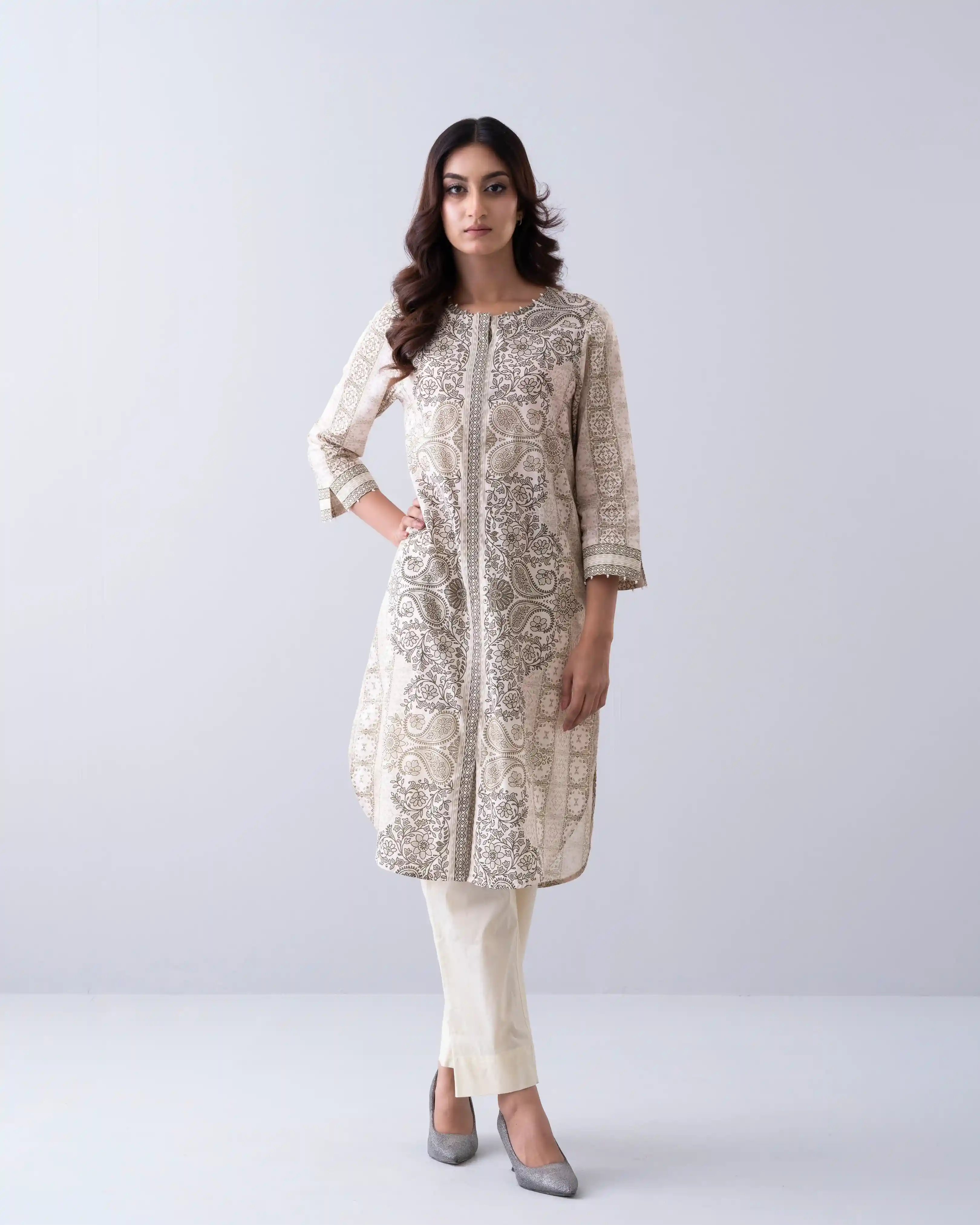 Relaxed Fit Printed One-Piece Ethnic Kurta